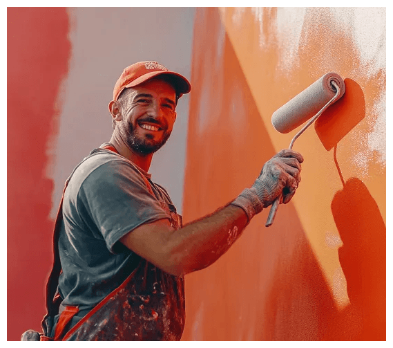 Artisan peintre Renov Habitat en pleine rénovation à Nantes